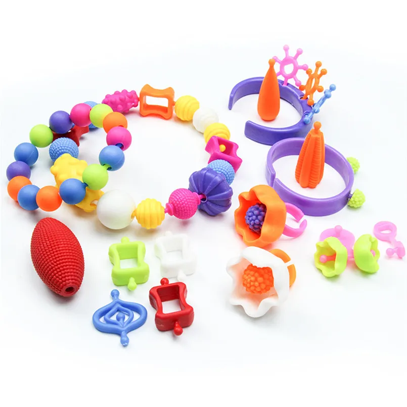 530 шт DIY поп бусины игрушки набор творческое Искусство и ремесла для детей браслет ожерелье хранение ювелирных изделий ведро девочка развивающая игрушка