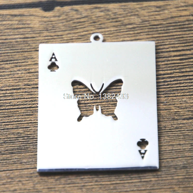 

2pcs RUN Butterfly Card Charms silver tone The Most Beautiful Moment in Life t.2 HYYH t.2 charm pendant 48x34mm