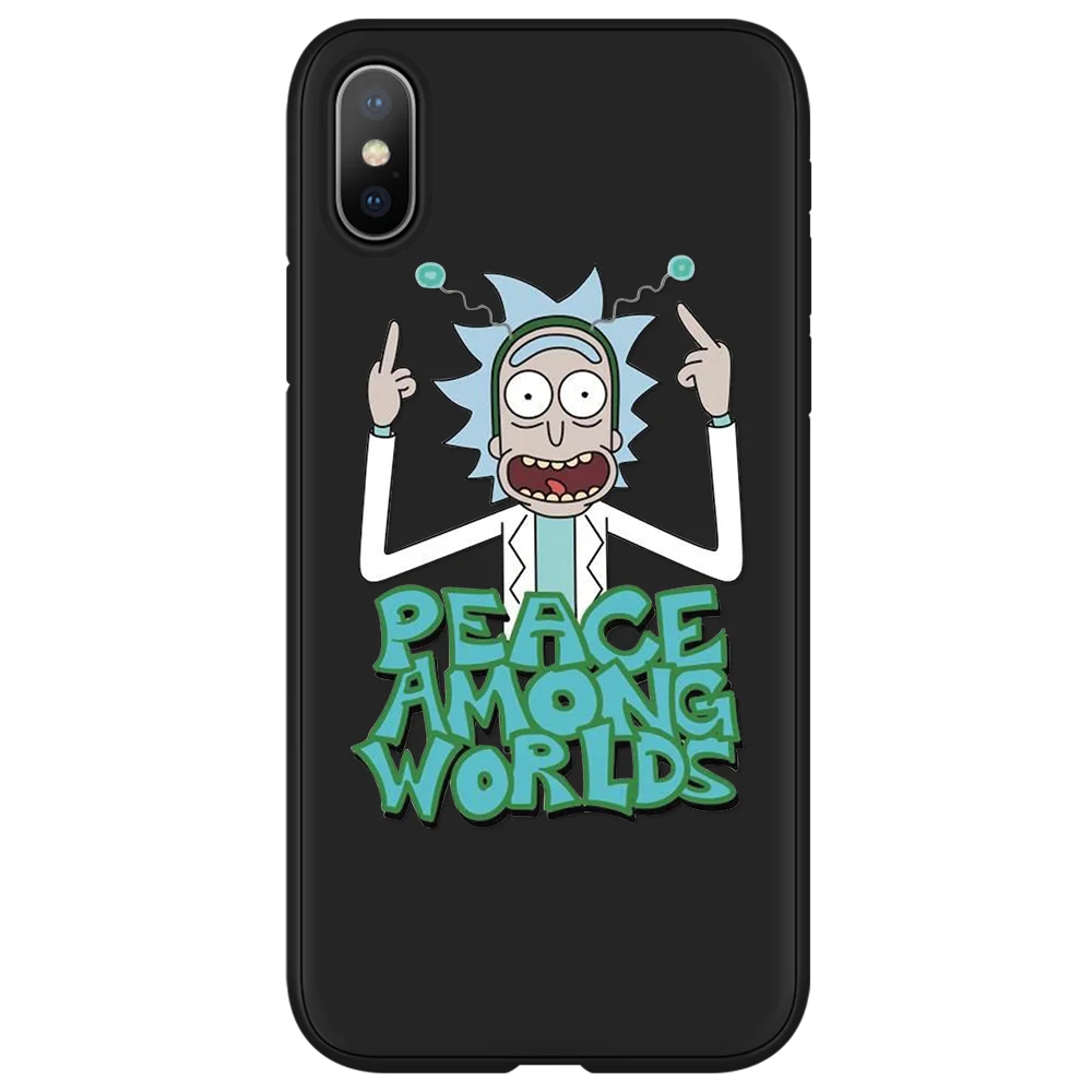 Мягкий чехол для телефона Rick And marty из ТПУ для iPhone 11, 5, SE, 6, 6 S, 8 Plus, XS, X, XR, XS Max, 11 Pro, матовый чехол с мультипликационным принтом для iPhone 7 Plus, чехол - Цвет: Khe-0rpeace