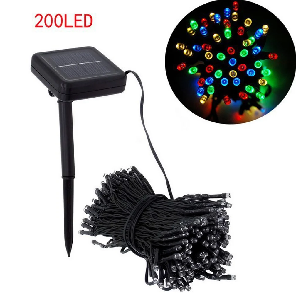 

22M 8 Mode 50/100/200 LED Solar String Lights Outdoor Waterproof Street Garland Houses Christmas Garden Decorations Lights Strip