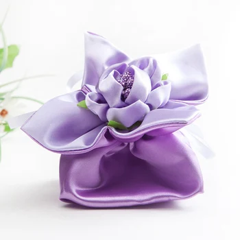 

Creative Candy Bag purple Brocade candy bag wedding Candy Box gift package Bags Party Decoration candy boxes and gift bags