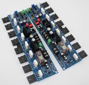

Reference to the golden voice circuit E405 300W amplifier board ( A1943 / C5200 and 2SA1930 / 2SC5171 )