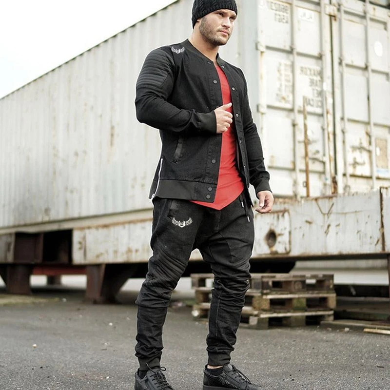 

XingDeng 2019 new mens jacket fashion male Outerwear European American Style top Coats Male Hip Hop jack slim clothes plus 3XL