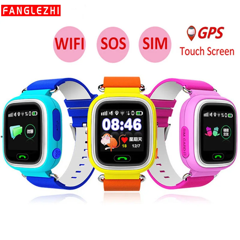 

Q90 Kids Smart Phone Watch 2019 New Color Screen GPS+ WIFI + SOS Waterproof For IPhone IOS Android Smartwatch PK Q50 V7K Q80
