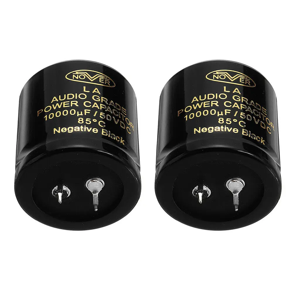 

One Pair 10000uF 50V Audio Power Filter Capacitor Amplifier HiFi 35x35mm