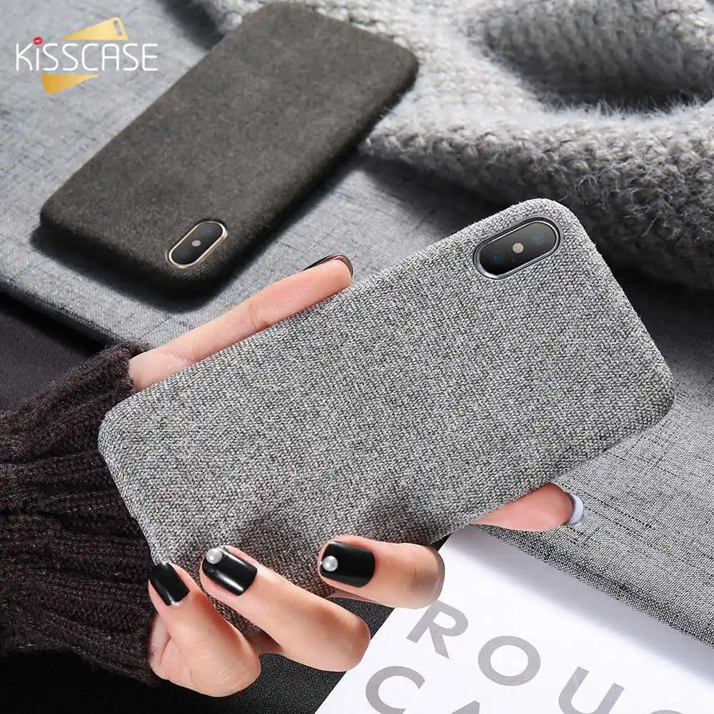 

KISSCASE Super Slim Back CASE For iPhone XR X XS MAX 7 8 Plus Simple Cloth Phone Case For iPhone 11 Pro Max 6 6S Plus Case Coque
