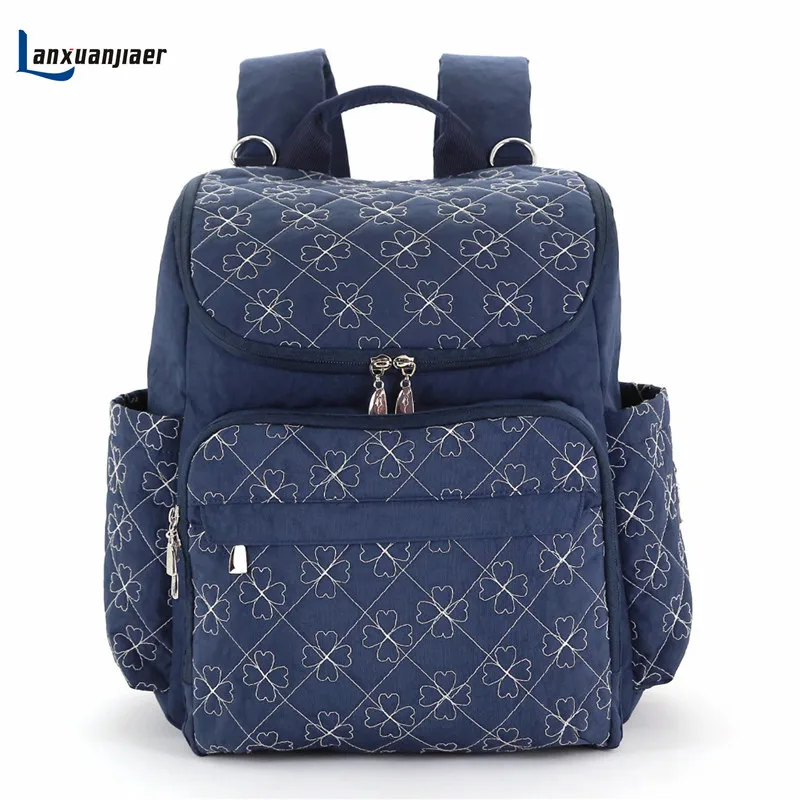 

Lanxuanjiaer Baby Diaper Backpacks Nappy Bags Multifunctional Changing Bags large capacity nursing mummy travel bag 8 colors