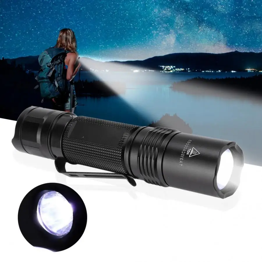 

LED Outdoor Bright Flashlight Mini Portable Waterproof Camping Adventure Torch 1000LM Flashlight Rechargeable