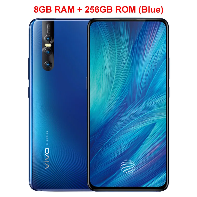 Vivo X27 мобильный телефон 6,3" 8 ГБ ОЗУ 128 ГБ/256 Гб ПЗУ Snapdragon 675/710 Android 9 4000 МП три кадра мАч смартфон - Цвет: Blue 8GB 256GB