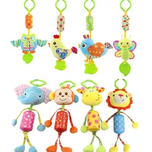 8 стилей, детская коляска, подвесное плюшевое животное, Сова, птица, Бабочка, Цыпленок, Лев, жираф, обезьяна, колокольчик, колокольчик, игрушки для кроватки, Скидка 40