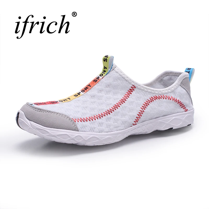 

2019 Plus Size Man Women Aqua Sneakers Sports Shoes Lightweight Water Shoes Women Men Slip On Outdoor Walking Shoes Cheap
