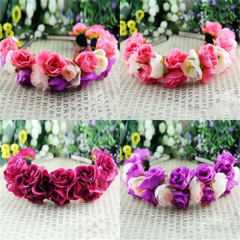 Buy Rose Flower Crown Headbands for Women Wedding