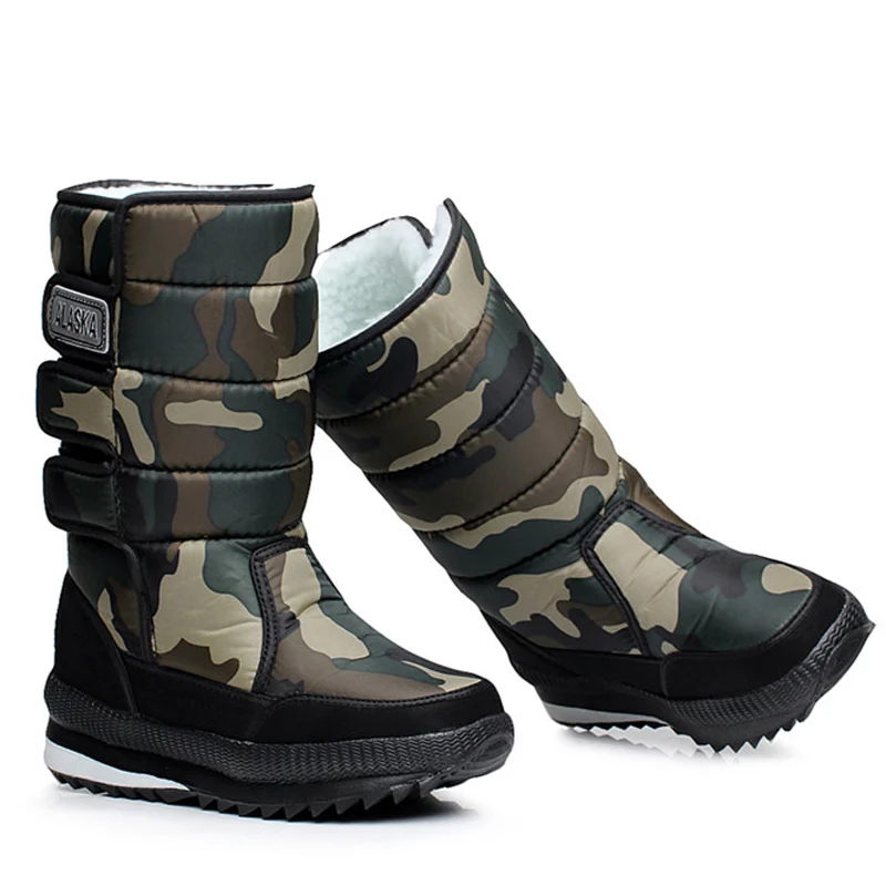 Men's thickening waterproof military winter boots shoes - Military Shopping