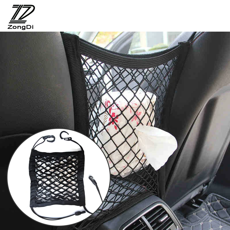 

ZD 1Pc Car storage net pocket Between the seats For Mitsubishi asx outlander Seat leon mk2 Fiat 500 ducato Buick Accessories