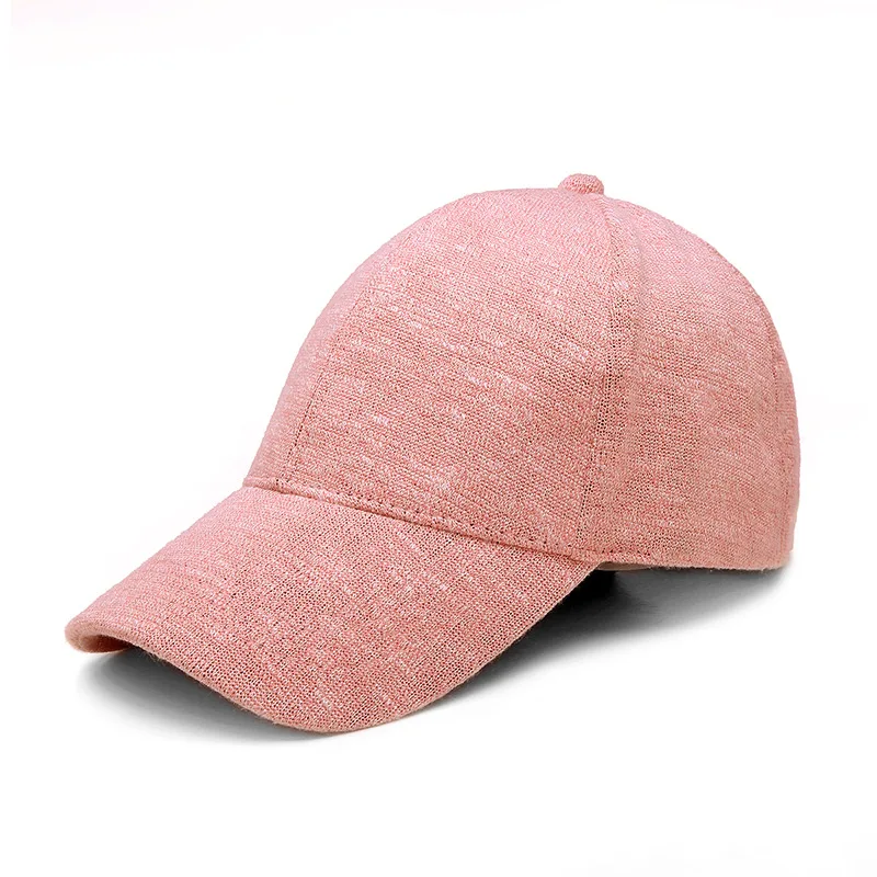 WEARZONE унисекс вязаная текстурированная бейсболка мягкая Регулируемая папа теплые зимние шапки спортивная шапка для женщин/мужчин - Цвет: Pink