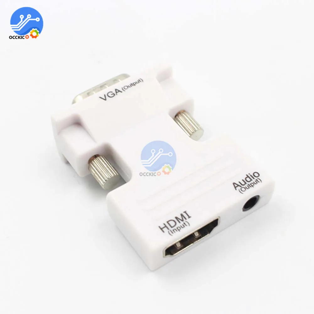 HDMI A VGA HD Adattatore del Convertitore con Audio Cavo Convertitore Maschio A Femmina 1080p HDMI