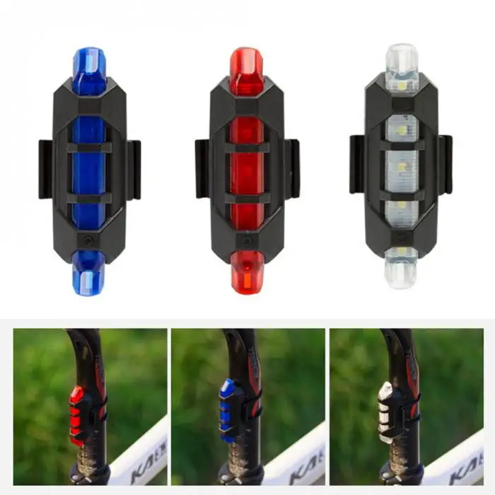 Flash Deal Newly Bicycle Tail Rear Light USB Rechargeable Safety Warning LED Lamp For Cycling Outdoor BF88 4