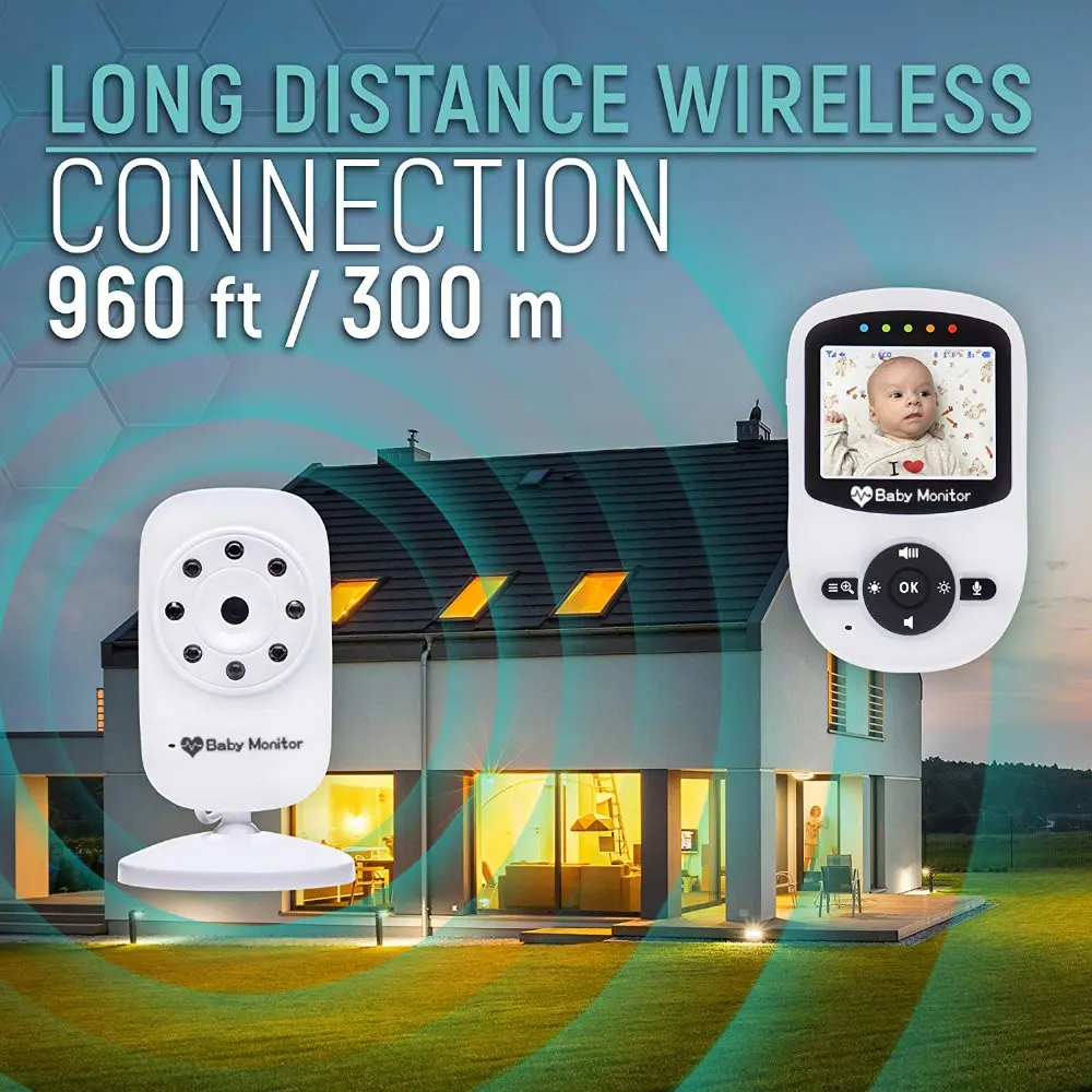 Inch Wireless Video Baby Monitor High Resolution Baby Nanny
