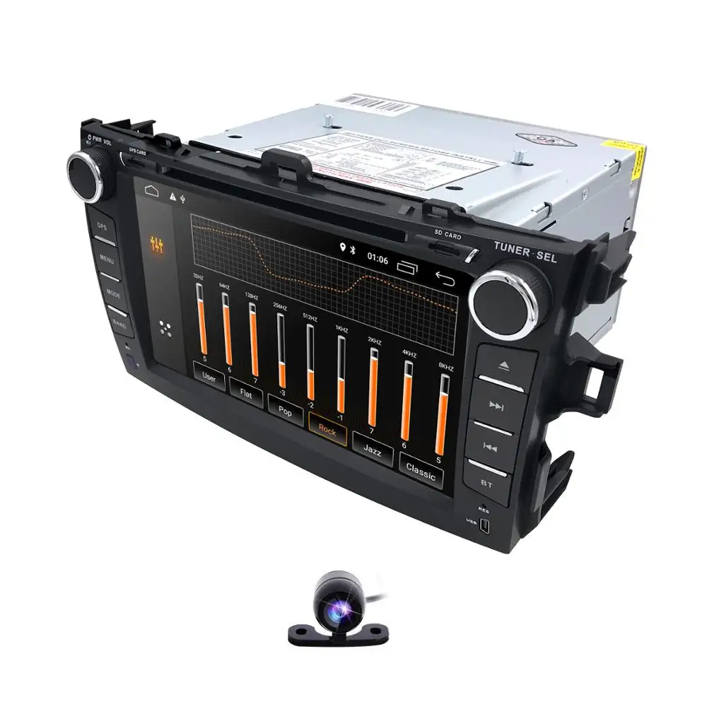 Flash Deal 2 GB RAM Android9.0 Car DVD Player For Toyota corolla 2007-2011 Mirror link BT USB SD GPS DVR DAB+ OBD2 Free Rear camera IGO MAP 4