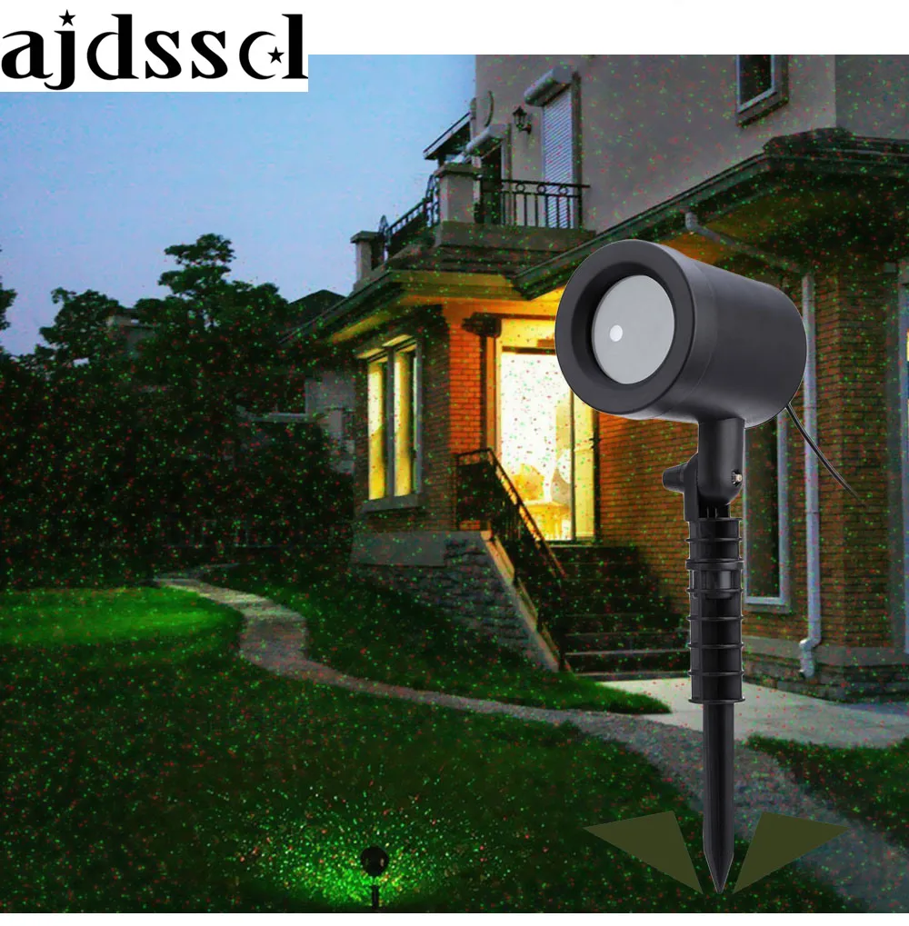 

1PCS LED ground Outdoor Laser Projector Sky Star Spotlight Showers Landscape DJ Disco Lights R&G Garden Lawn Christmas party
