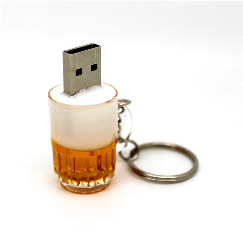 

Hot sale U disk mini Pen Drive beer cup USB 2.0 Flash Drive 64GB pendrive 4GB 8GB 16GB 32GB beer mug memory stick 128MB