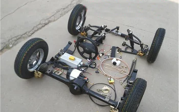 

Dining Car Electric Quadricycle Chassis 48V 60V 500W 1500W Wheels Motor Front Swingarms Wishbones Rear Axle Steering Rack Wheel