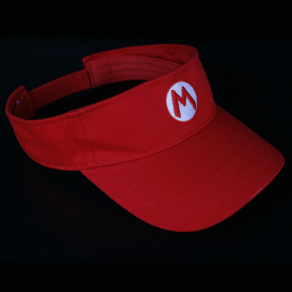2018 Mario Tennis Ace Mario Tennis Cap Mario Adjustable Sun Visor Sport Golf Hat Cosplay Costume Accessories (12)