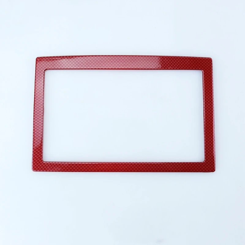 Навигационная панель, декоративная рамка, блестящая накладка, украшение интерьера, аксессуары для автомобиля kia sportage 3 - Цвет: carbon fiber red