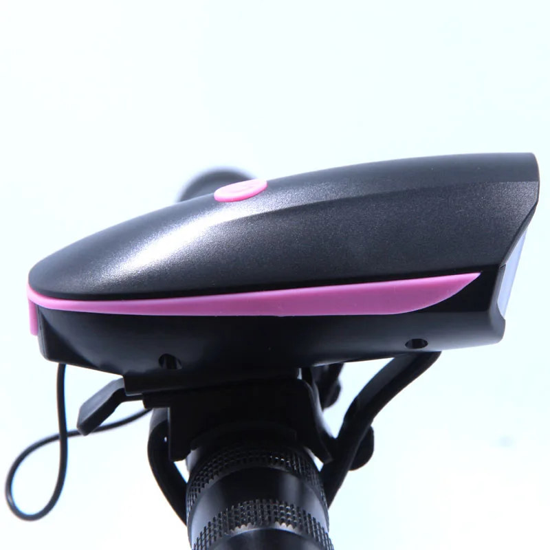 2 IN 1 LED Bike Light With electric Bell trembler buzzers horn switch Cycling Bicycle Lamp Battery Built-in USB Charging