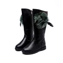 

Children Boots Girls New Fashion High Feather Martin Boots Winter Autumn Kids Shoes Casual Baby Child Baby Shoes Free Shipping