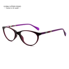 Темный Purle цвет для женщин ацетат очки Оптический очки с оправой CX-17029-C3