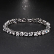 Emmaya, свадебный браслет, циркониевые ювелирные изделия, высокое качество, AAA, Круглый, 0,5 карат, созданный Теннисный браслет