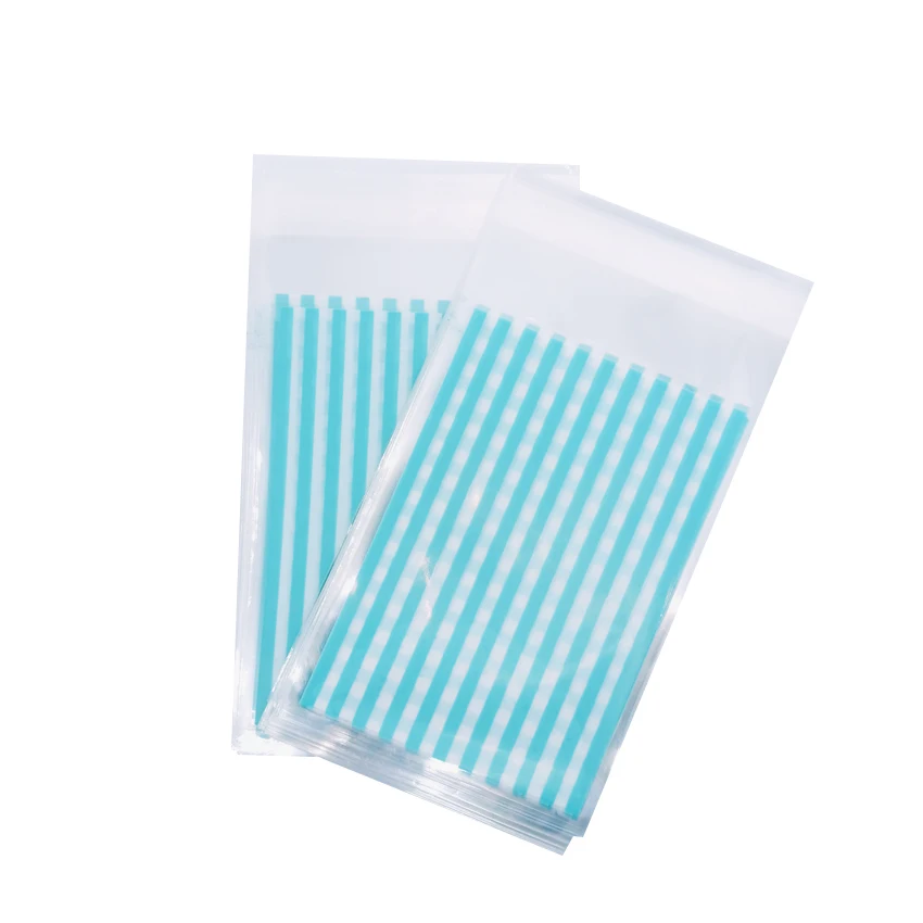 100 шт./лот 7*7 см Прекрасный синий пластик кружево выпечки печенье прозрачный Self-самоклеящийся пакет сумка