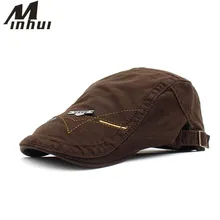 Minhui новые модные береты шляпы для мужчин регулируемые козырьки Gorras Planas плоская кепка берет шляпа