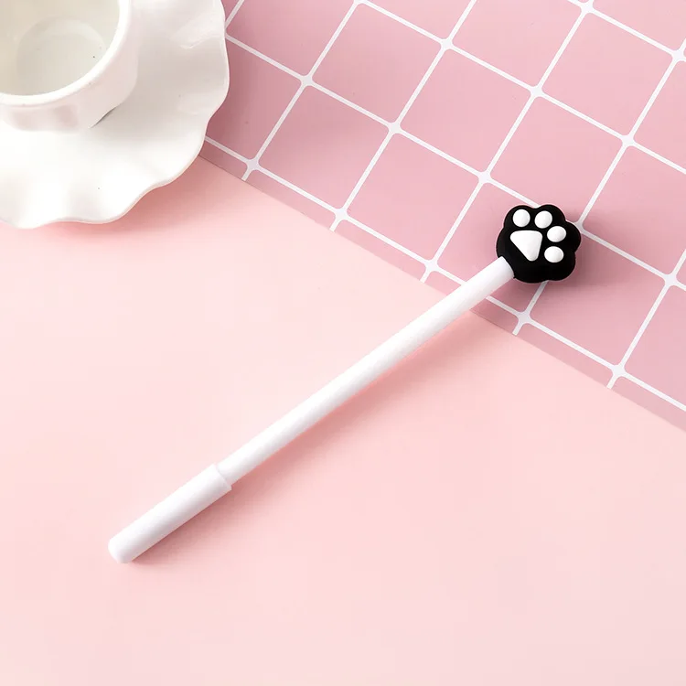 Гелевая ручка Kawaii Cat claw 0,5 мм, черные чернила, нейтральные ручки для письма, офисные школьные принадлежности, канцелярские принадлежности, подарок - Цвет: E
