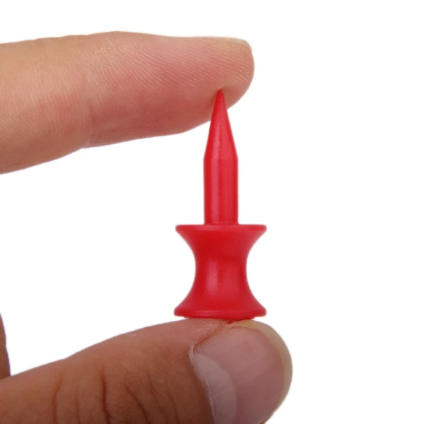 Light 99Pcs Red Plastic Step Down Castle Golf Tees Graduated Height Control 30mm Golf Double-deck Tee  