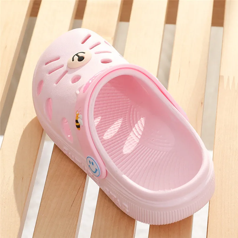 Kids slippers Toddler Infant Baby Kids Girl Boys Home Slippers Cartoon Cat Floor Shoes Sandals pantuflas #4J05 (27)