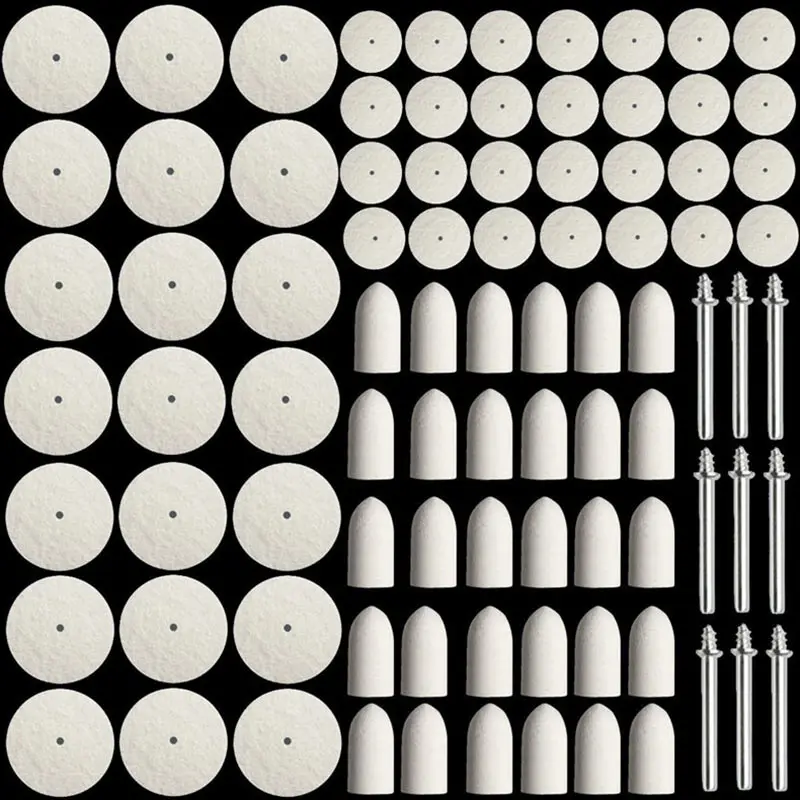 

88Pcs Generic Felt Polishing Pad Buff Clean Wheels & Point Mandrel Buff for Rotary Dremel Pack Dropshipping
