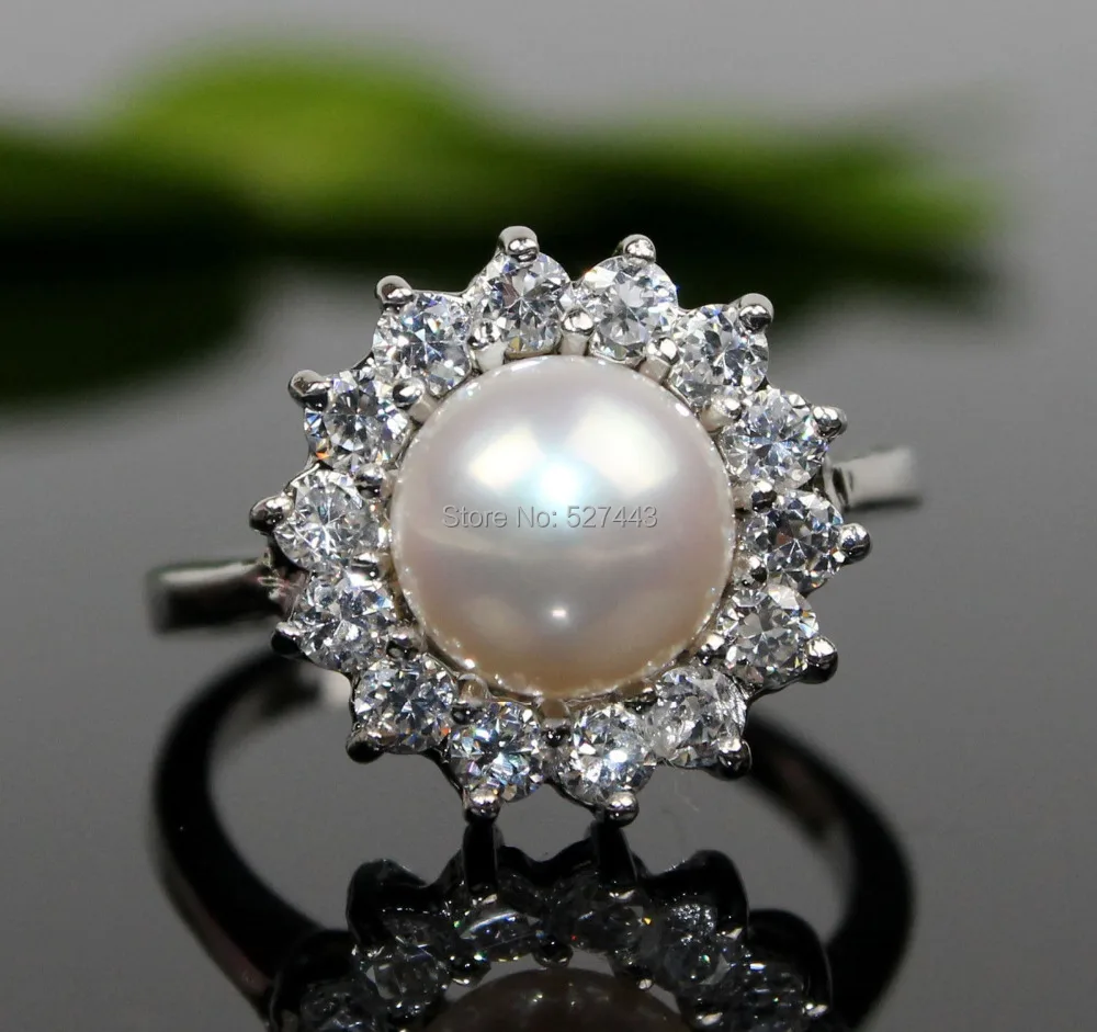 

Wholesale FREE SIPP>AA Genuine Freshwater Cultured Pearl & Silve Ring 7.5#-8#
