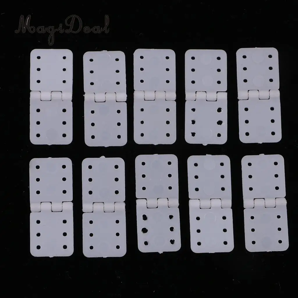 10 Quality Plastic Pinned Hinges for RC Aircraft Hobby Model Plane Accessories