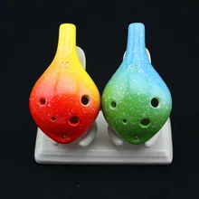 6 отверстий 7 цветов ocarina Star серии круглая головка Alto C ocarina почерк стиль музыкальный инструмент Professional Lover Подарок