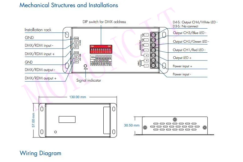 3CH* 8A 12-24VDC контроллер dmx D3-S 3 Каналы код выбора кода адреса DMX512 преобразователь постоянного напряжения