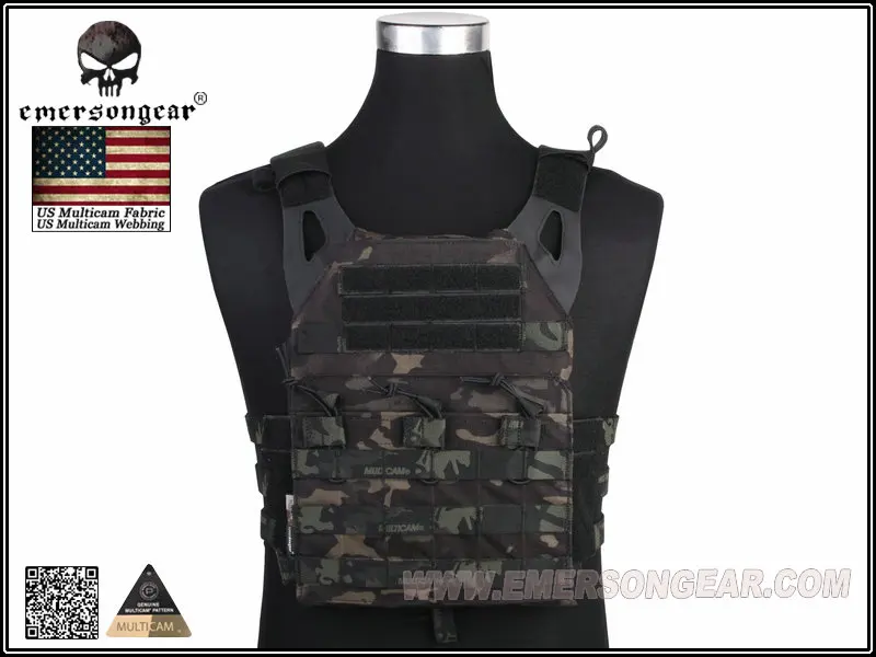 Emersongear JPC Vest simplified version Tactical Jumper carrier Vest Combat Gear Back Support Multicam Black EM7344MCBK