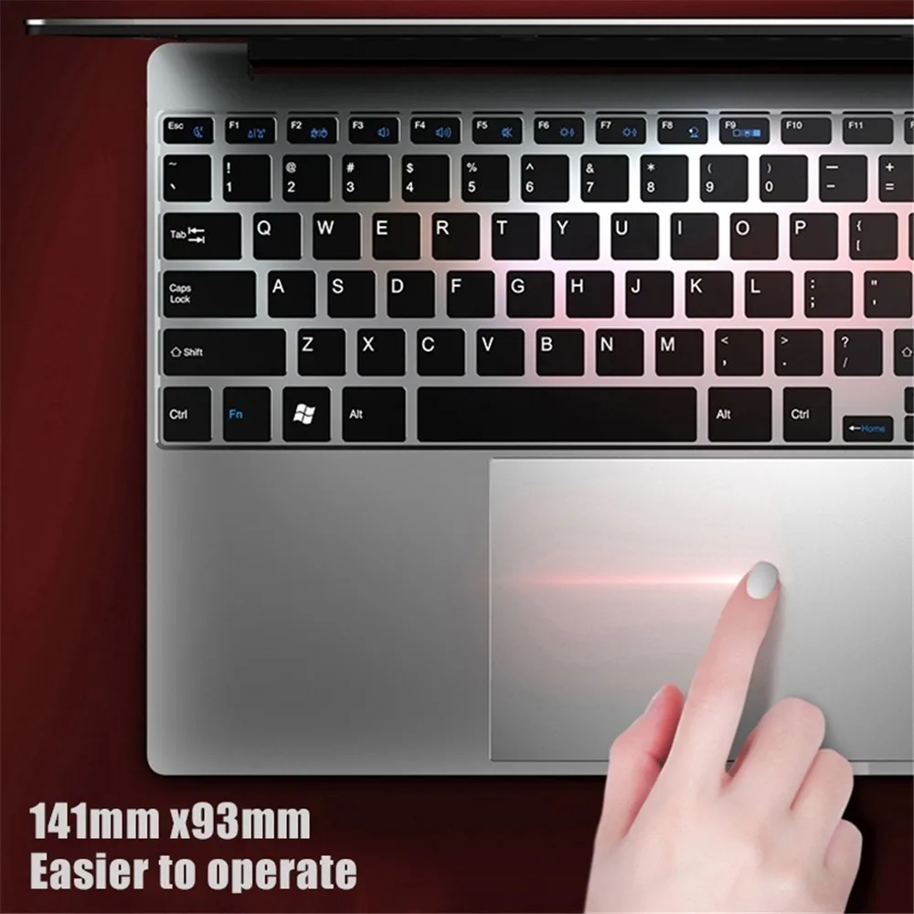 Feed Me 15.6 Inch Laptop J3455 Quad Core 6GB RAM 1080P IPS Windows 10 System Full Keyboard Bluetooth 4.0 Notebook with RJ45