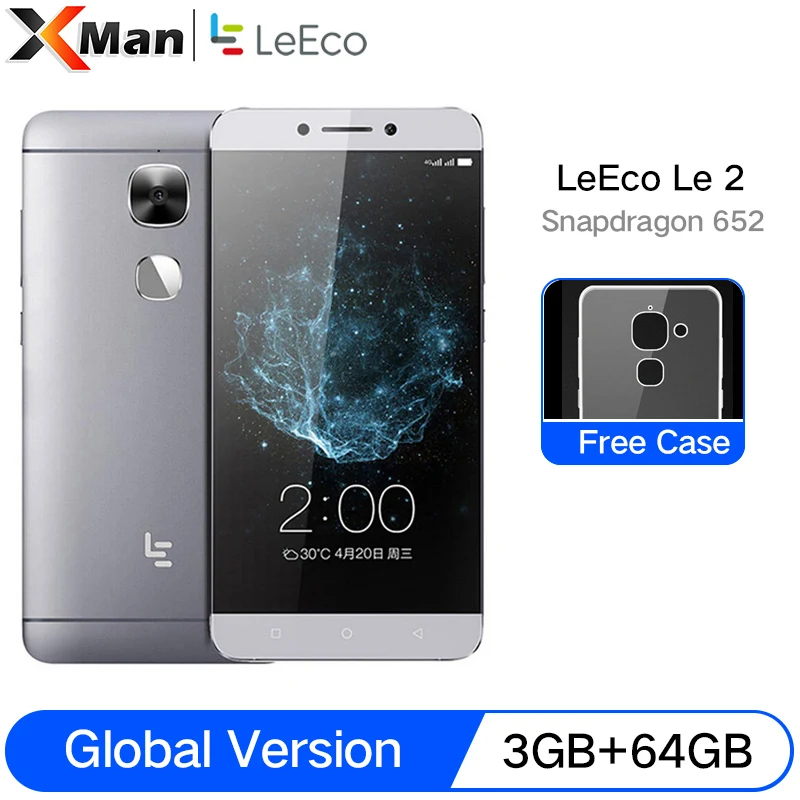 Глобальная версия Letv LeEco Le 2X526X520 3 Гб ОЗУ 32 ПЗУ 5 дюйма 3000 мАч Восьмиядерный