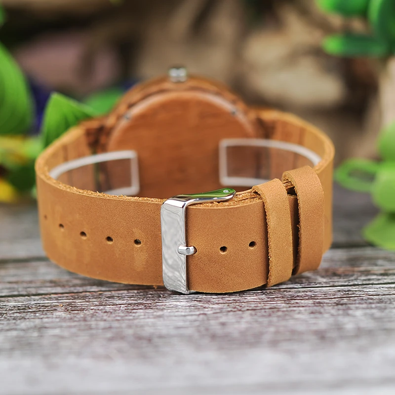 BOBO BIRD LH29 Mens Watches Top Brand Exposed Movement Japanese Quartz Wristwatch with Soft Leather Band Accept OEM