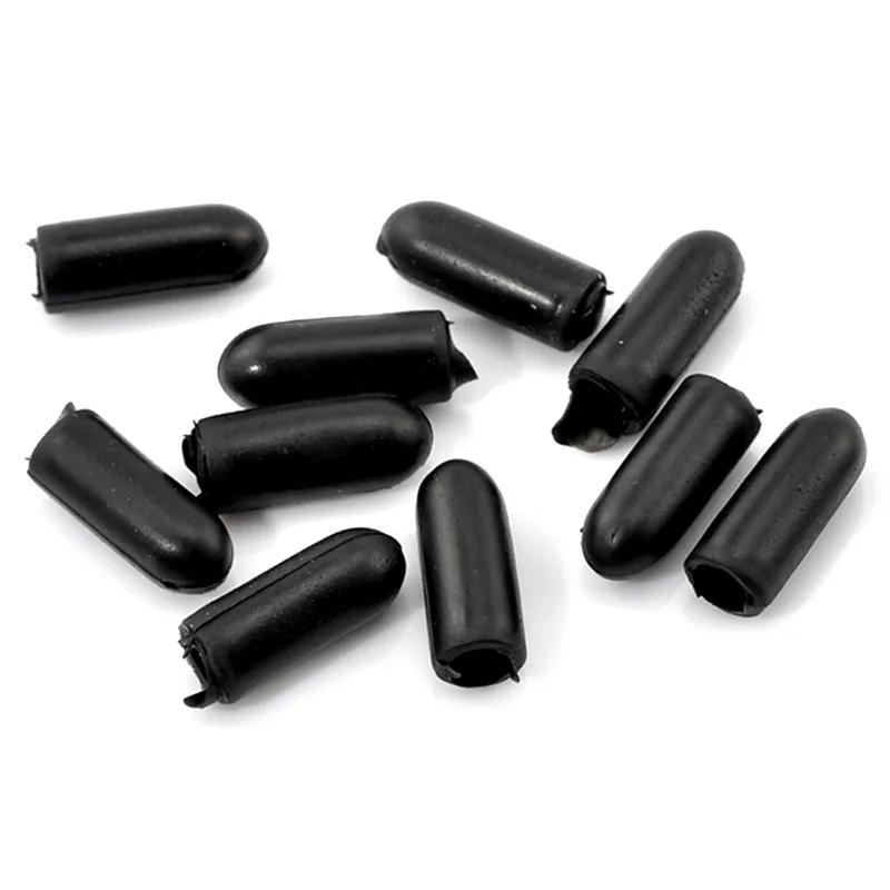 100Pcs Black Rubber End Beads Tips For Headband Hairband Fashion