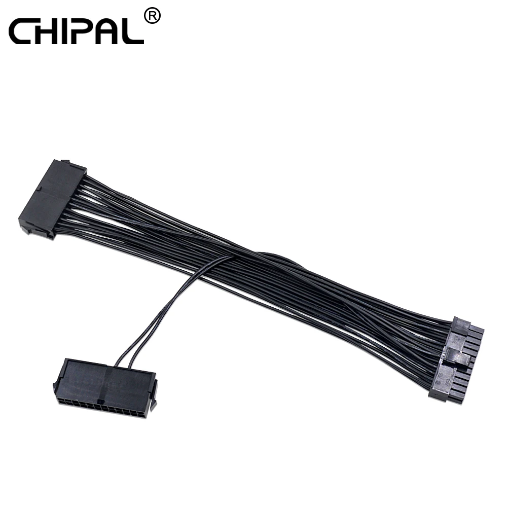CHIPAL 30 см PSU-адаптер двойной Molex питание ATX 20 + 4 24Pin мужчин и женщин синхронизации