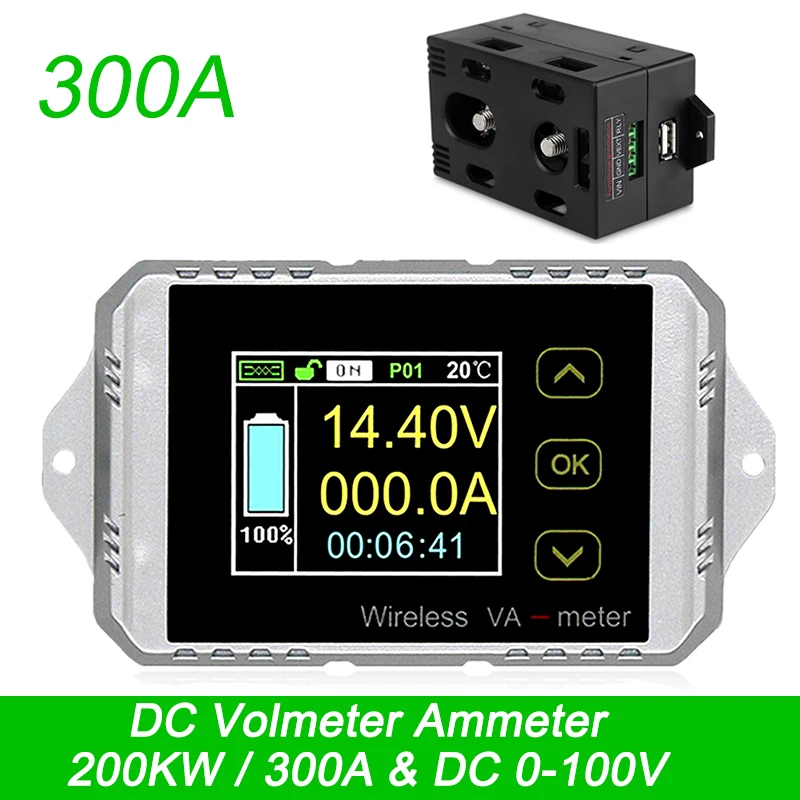 DC100V 30/100/200/300A Wireless Bi directional Voltage Current Power