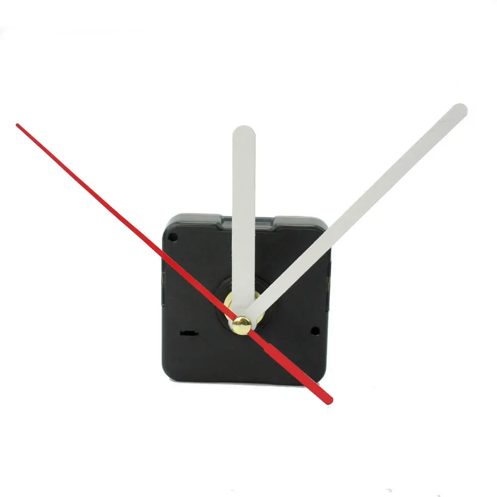 Черные кварцевые настенные часы с механическим ходом с белыми красными ручками бесшумный режим DIY ремонт замена деталей комплект украшения для дома